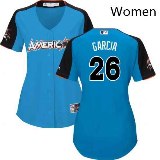 Womens Majestic Chicago White Sox 26 Avisail Garcia Authentic Blue American League 2017 MLB All Star MLB Jersey
